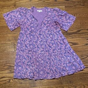Emerson Fry Purple Floral Casual Dress